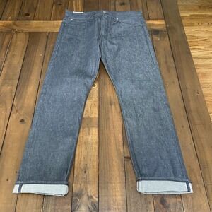 Wallace & Barnes Slim Japanese Selvedge Jeans Made in USA Dark Indigo 31x30